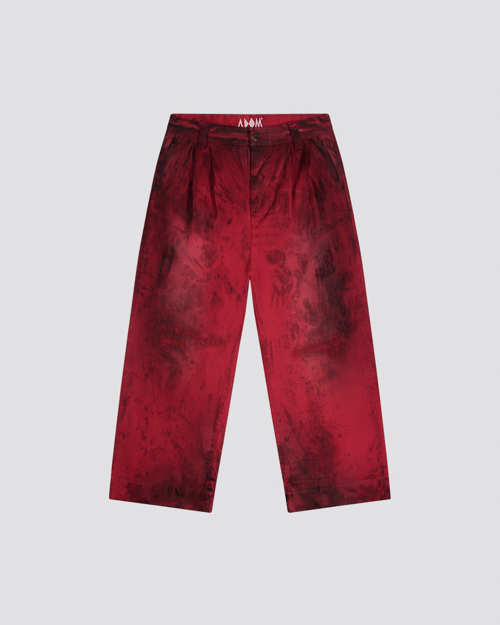 GREASE RED BAGGY CHINOS