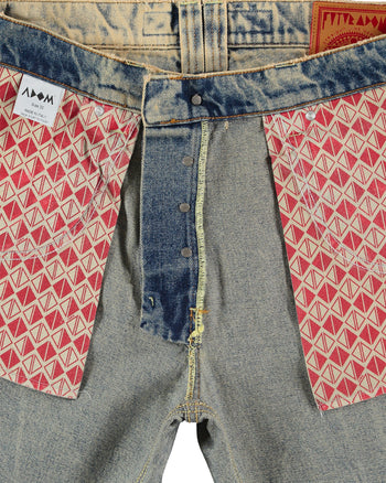 TINTED PLEATED JEANS