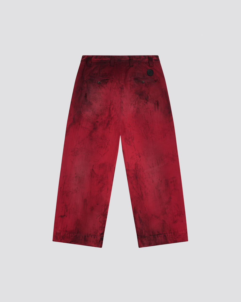 GREASE RED BAGGY CHINOS