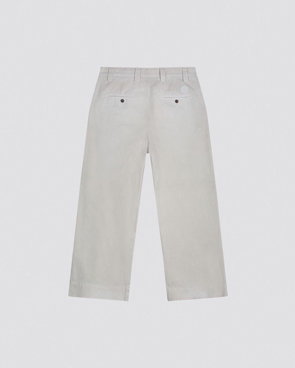 RIPPED WHITE BAGGY CHINOS