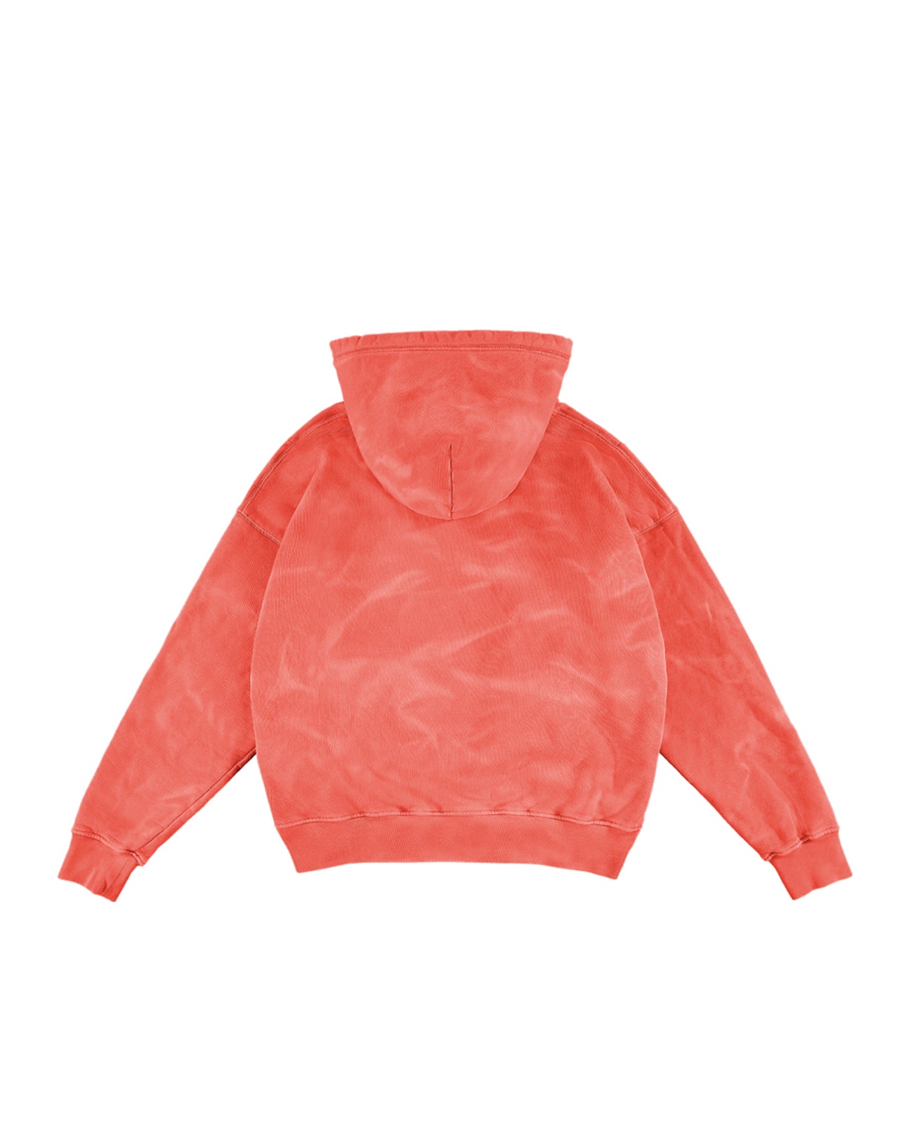 ORANGE EMBOSSED TUNNEL HOODIE