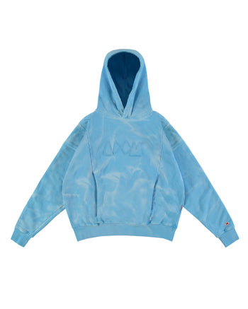 SKY EMBOSSED TUNNEL HOODIE
