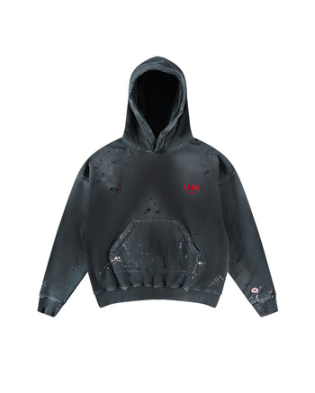 DISTRESSED GREY HOODIE