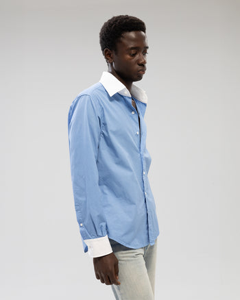 BICOLOR BLUE SHIRT