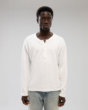 WHITE WAFFLE LONG SLEEVE