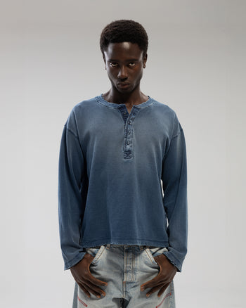 INDIGO WAFFLE LONG SLEEVE