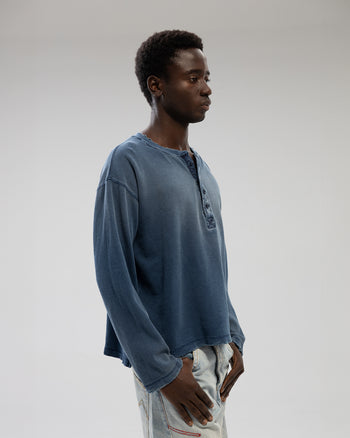 INDIGO WAFFLE LONG SLEEVE