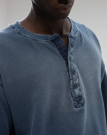 INDIGO WAFFLE LONG SLEEVE