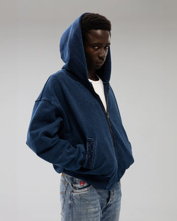 INDIGO TOWEL HOODIE