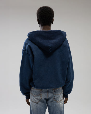 INDIGO TOWEL HOODIE