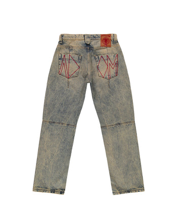 TINTED PLEATED JEANS