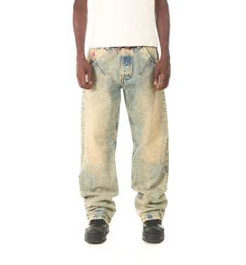 TINTED PLEATED JEANS