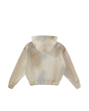 DISTRESSED WHITE HOODIE