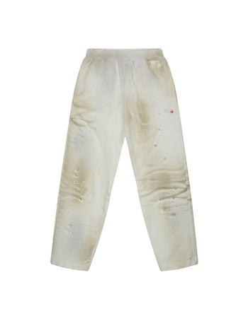 DISTRESSEED WHITE SWEATPANTS