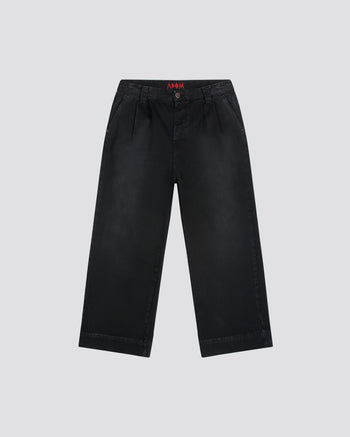 BLACK BAGGY CHINOS