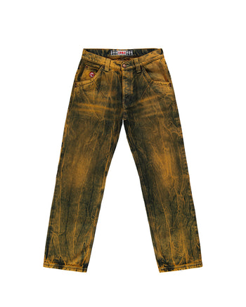FIRE CRYSTAL PLEATED JEANS