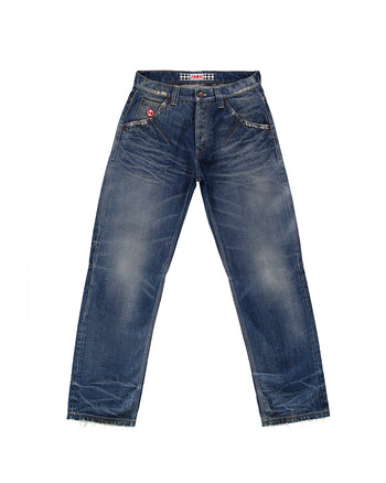 BLUE PLEATED JEANS