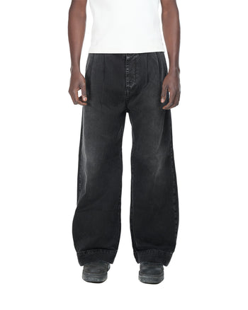 BLACK BAGGY CHINO PANTS