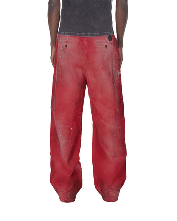 RED BAGGY CHINO PANTS