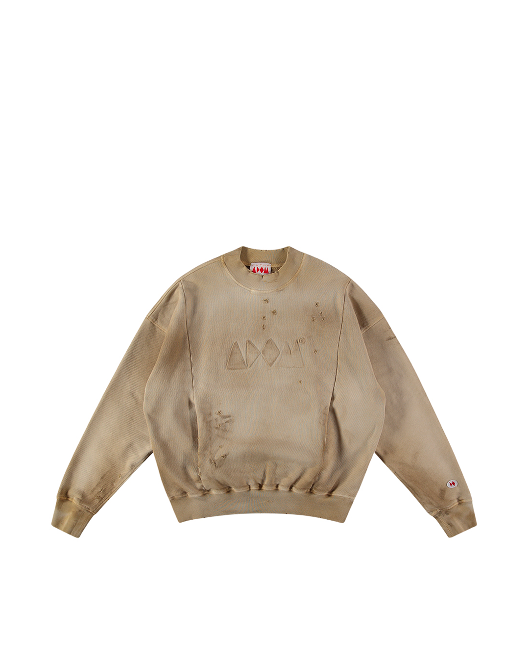 SAND EMBOSSED TUNNEL CREWNECK