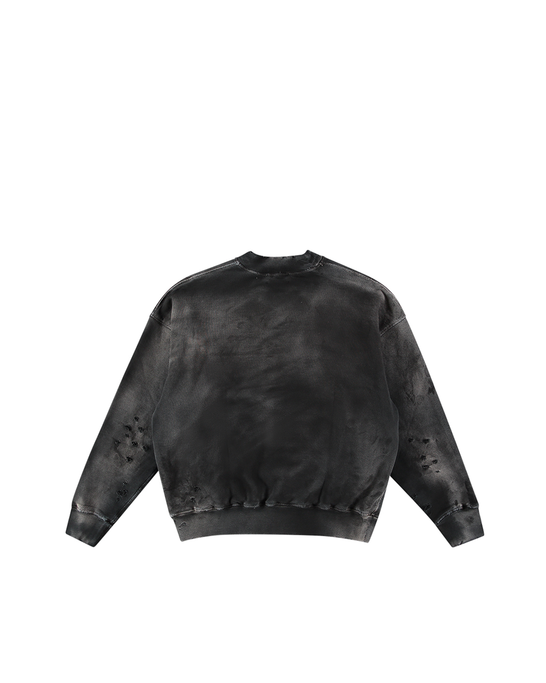 BLACK EMBOSSED TUNNEL CREWNECK