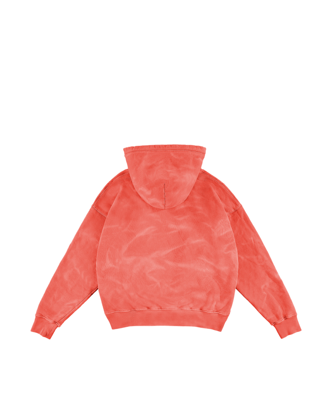 ORANGE EMBOSSED TUNNEL HOODIE