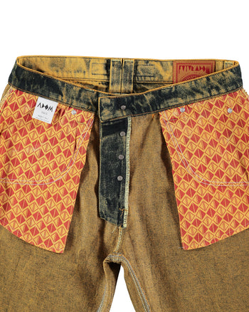 FIRE CRYSTAL PLEATED JEANS