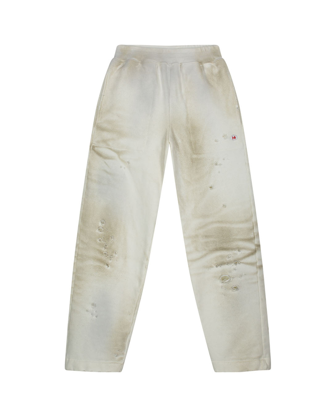 DISTRESSEED WHITE SWEATPANTS