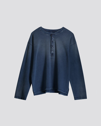 INDIGO WAFFLE LONG SLEEVE