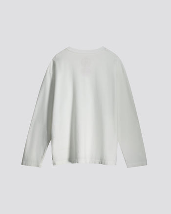 WHITE WAFFLE LONG SLEEVE