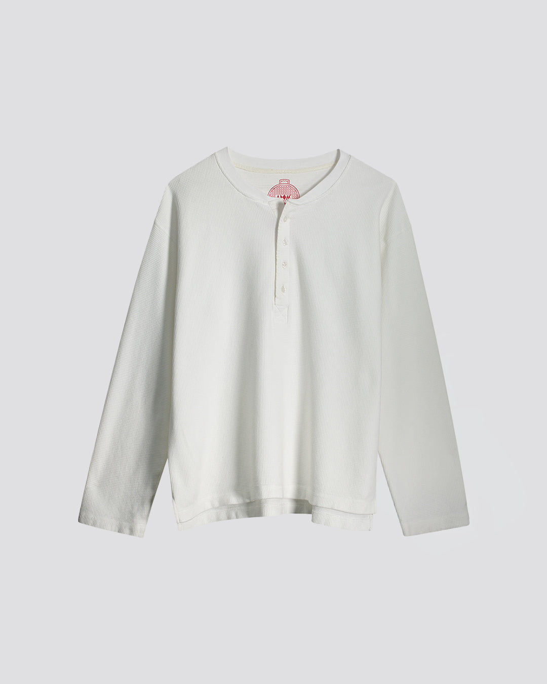 WHITE WAFFLE LONG SLEEVE