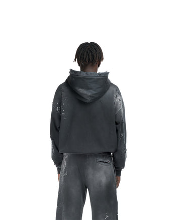 DISTRESSED GREY HOODIE
