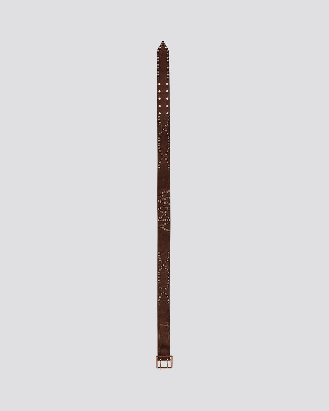 STUDDED LOGO LEATHER BELT