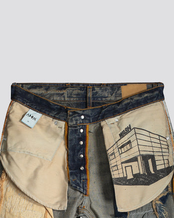 DESTROYED STRAIGHT JEANS