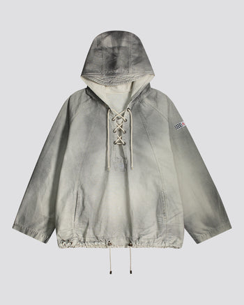WHITE STRING ANORAK