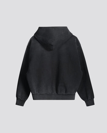 BLACK TOWEL HOODIE