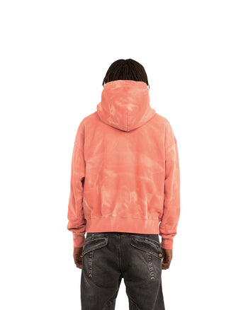 ORANGE EMBOSSED TUNNEL HOODIE
