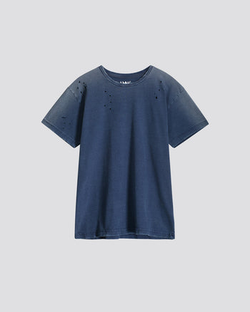 INDIGO CREWNECK T-SHIRT