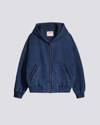 INDIGO TOWEL HOODIE