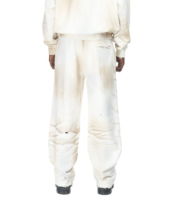 DISTRESSEED WHITE SWEATPANTS